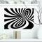 Designart - Spiral Black n White - Abstract Canvas Art Print